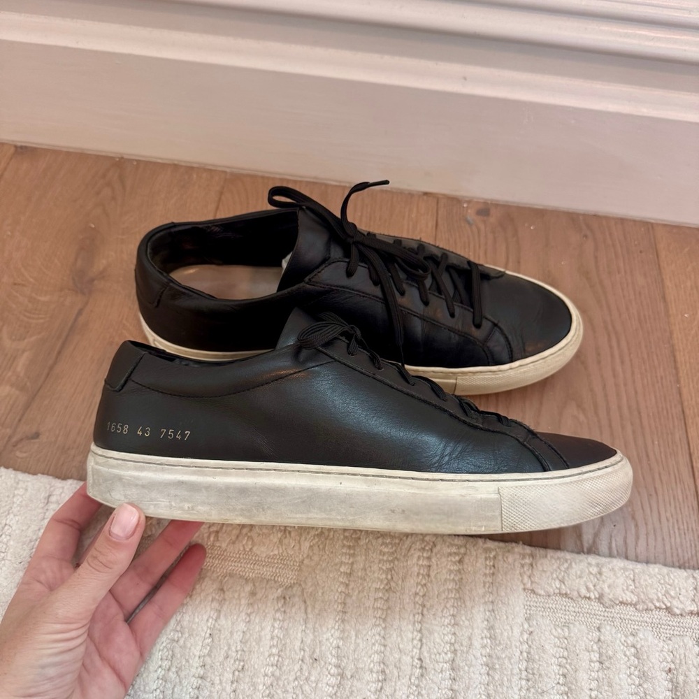 Men’s Common Projects black Summer Achilles Leather Sneakers size 10